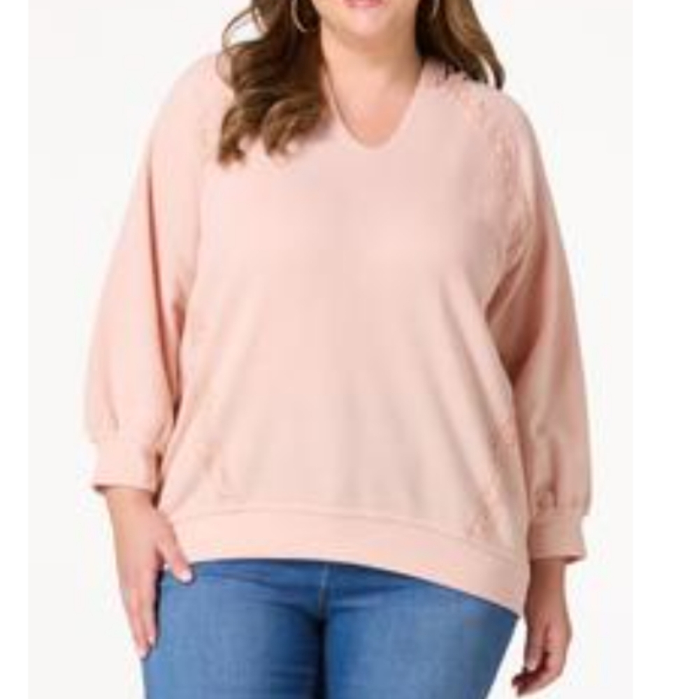 Women's Plus Lace panel Hoodie